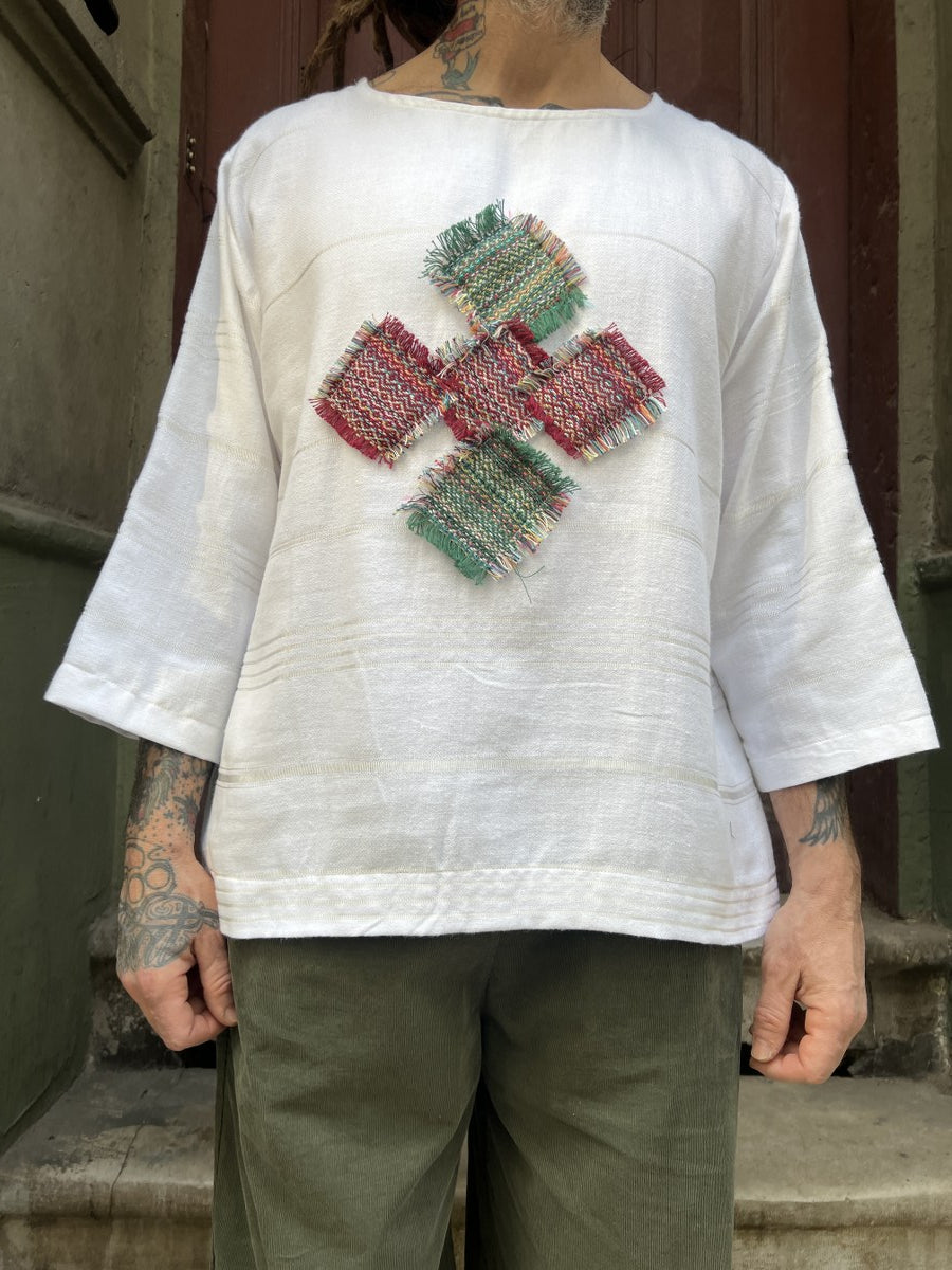 Arvion Tasarım Dokuma Erkek Bluz – %100 Pamuk, Sürdürülebilir