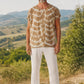 Bohem Batik Erkek Bluz – %100 Pamuk – Oversize Rahat Kesim – El Boyama Desenli