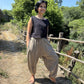 Bohem Lastik Bel Kahve Kadın Yoga Pantolonu