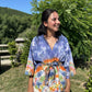 Bohem Batik Kadın Kimono – Mor Turuncu