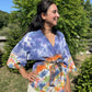 Bohem Batik Kadın Kimono – Mor Turuncu