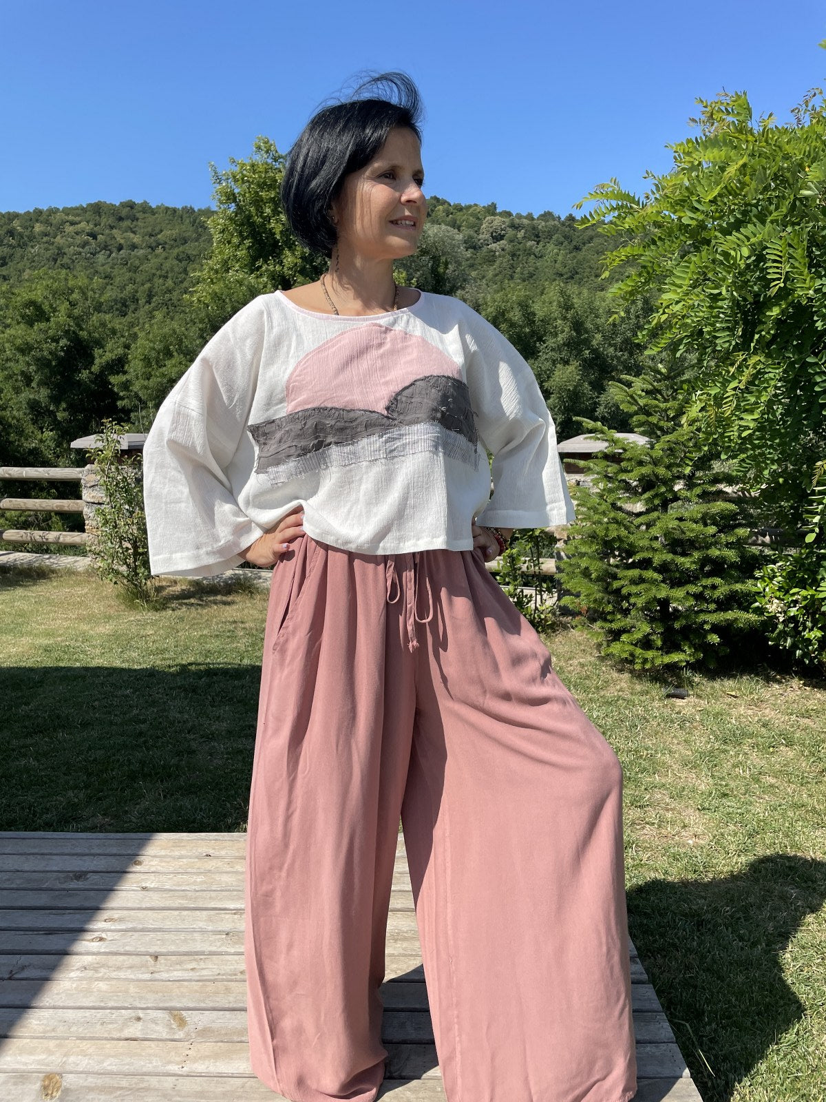 El Yapımı Tasarım Sürdürülebilir Boho Bluz