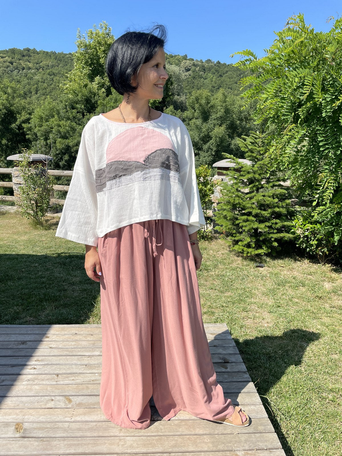 El Yapımı Tasarım Sürdürülebilir Boho Bluz