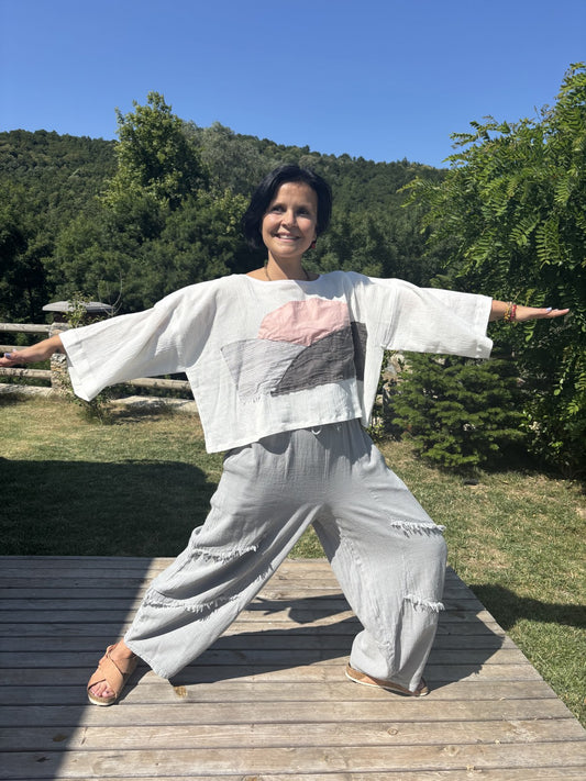 El Yapımı Tasarım Sürdürülebilir Boho Bluz