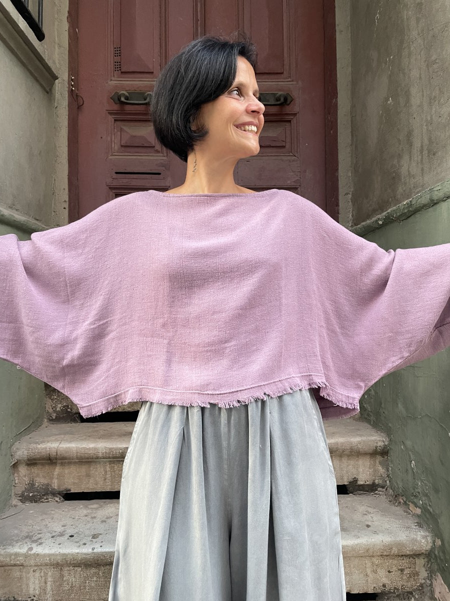 Bohem Yarasa Kol Bluz – Mor 