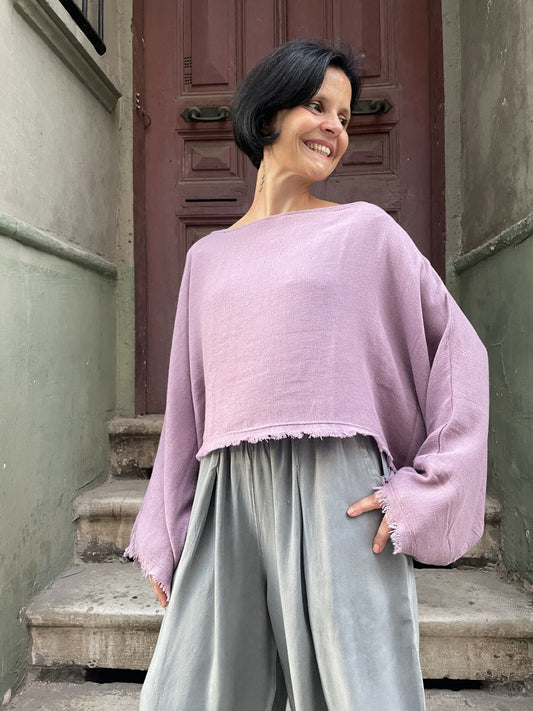 Bohem Yarasa Kol Bluz – Mor