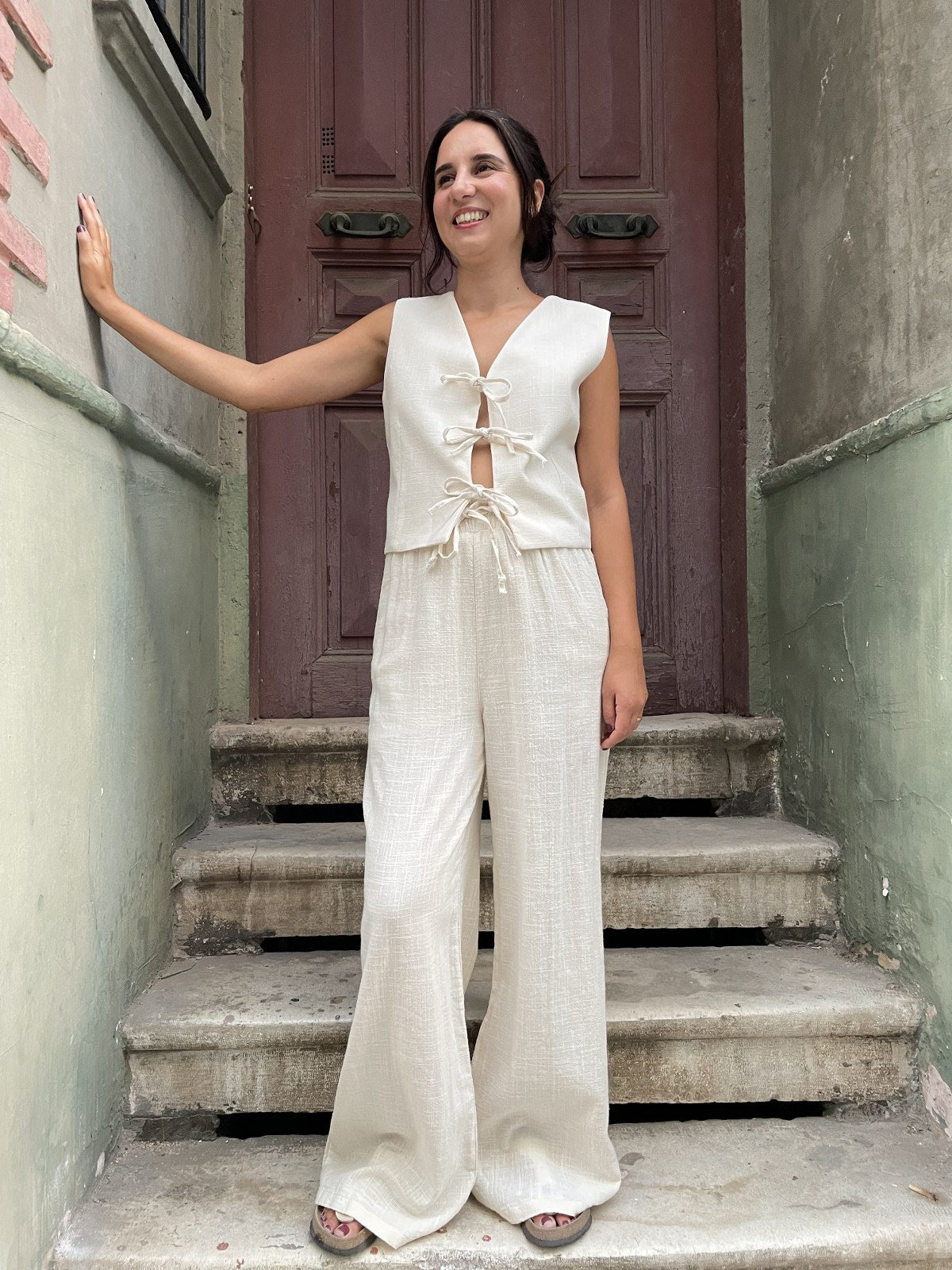 Bohemian Collar Detailed Vest Blouse