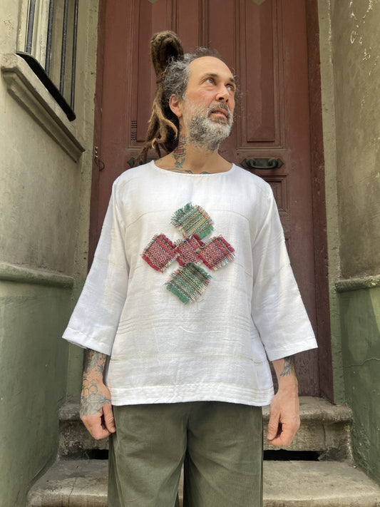 Arvion Tasarım Dokuma Erkek Bluz – %100 Pamuk