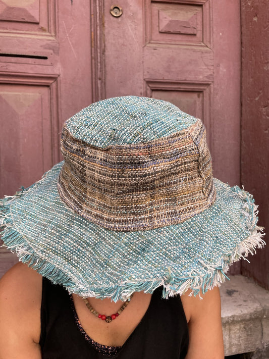 %100 Hemp Kumaştan Nepal Bohem Şapka