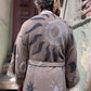 Ay & Güneş Desenli Erkek Kimono Kaftan Ceket