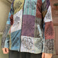 Nepal Patchwork Fermuarlı Erkek Gömlek - Mavi