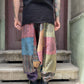 Nepal Patchwork Mavi Bordo Kadın Pantolon