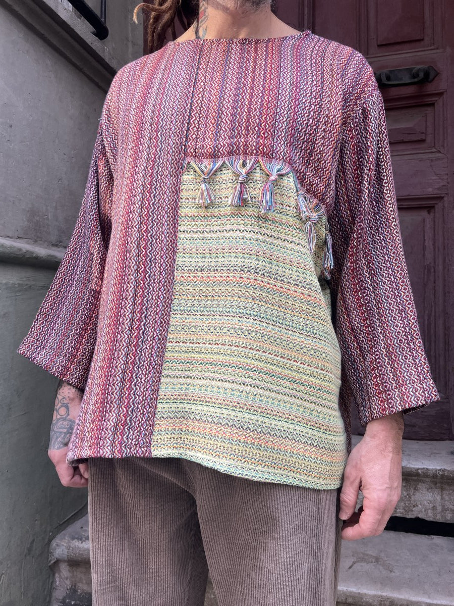 Elvoran Tasarım Dokuma Erkek Bluz – %100 Pamuk, Sürdürülebilir