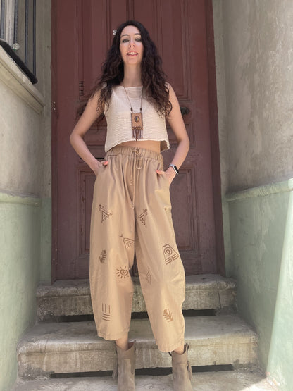 Bohemian Loose Printed Women's Trousers