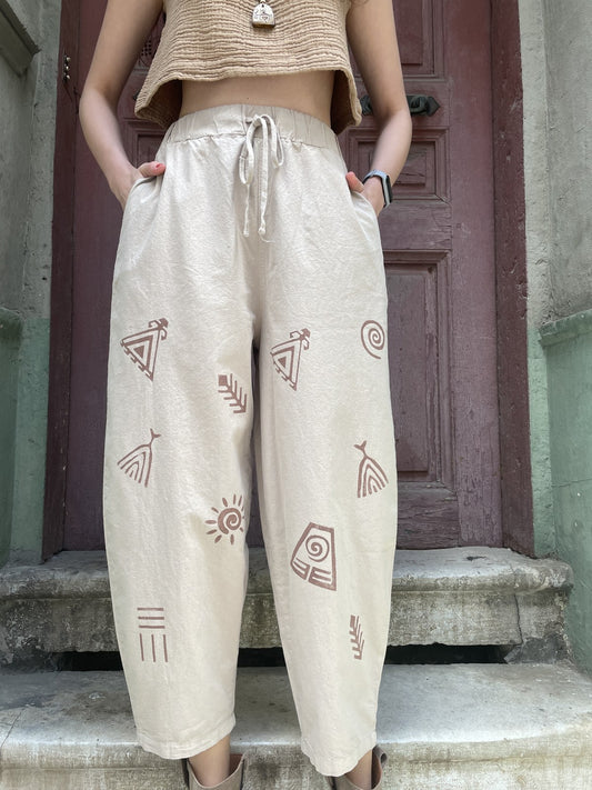 Bohemian Loose Printed Women's Trousers