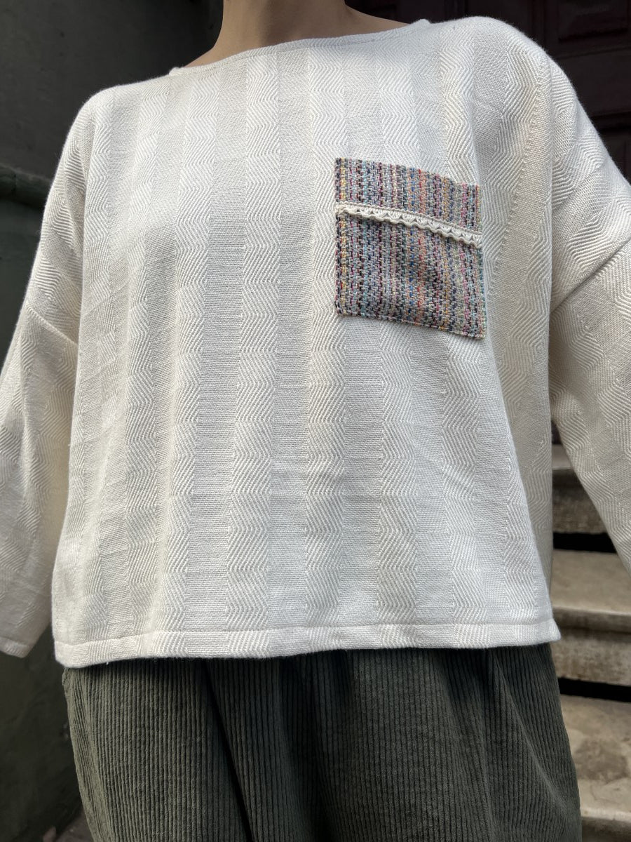 Ivoria Dokuma Kadın Bluz 