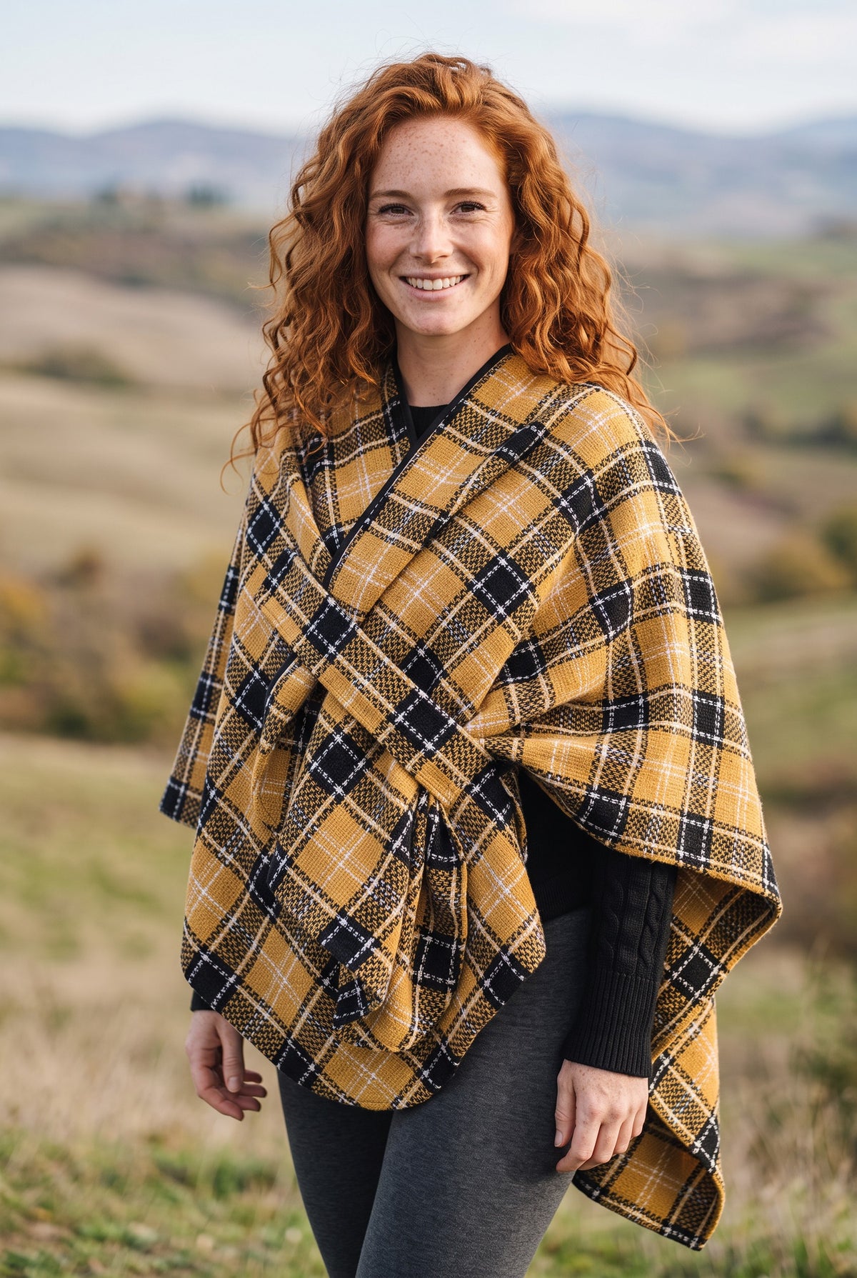 Bohemian One Pocket Colorful Poncho