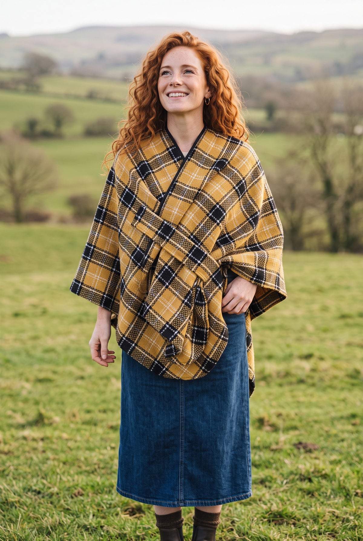 Bohemian One Pocket Colorful Poncho