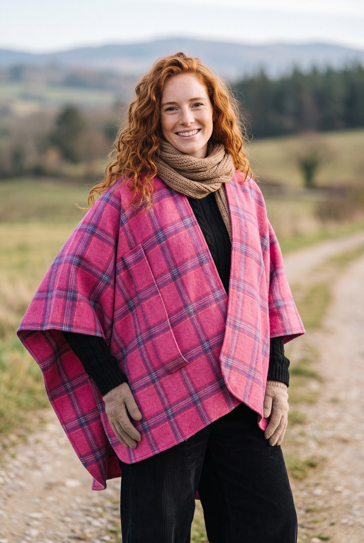 Bohemian One Pocket Colorful Poncho