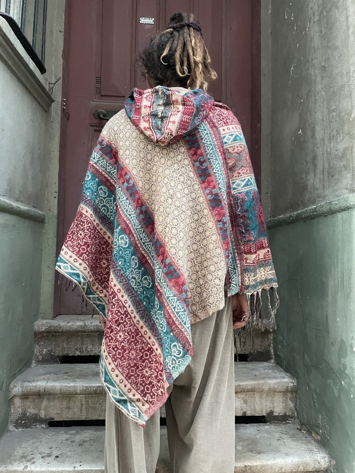 Bohemian Ethnic Rug Poncho