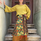 Çift Taraflı Nepal İpek Etek – El Yapımı, Geometrik & Bohem Stil