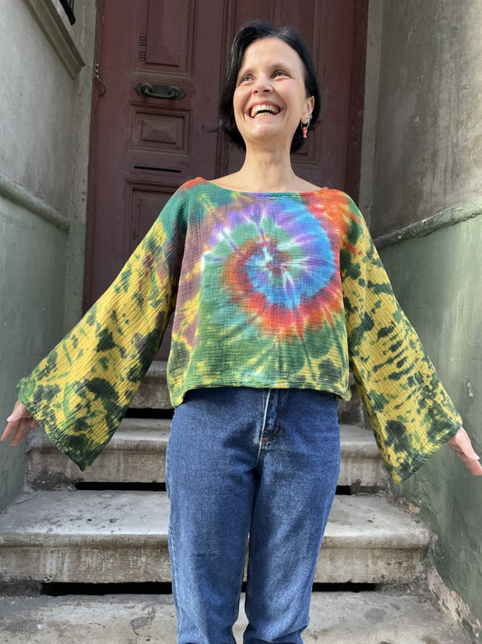 Batik Müslin Bluz – “Vortex”