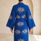 Göz Desenli Müslin Kimono Kaftan – Mavi