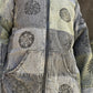 Nepal Kapüşonlu Patchwork İçi Polarlı Mont