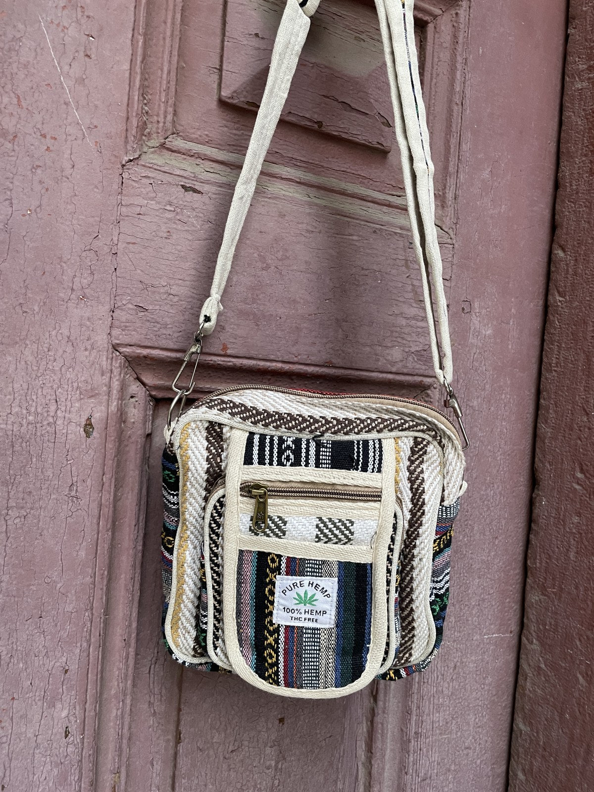 Brown Claret Red Pure Hemp Backpack