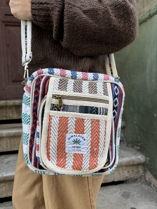 Brown Claret Red Pure Hemp Backpack