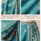 Çift Taraflı Bağlamalı İpek Etek – Soft Mavi Paisley (Nepal)