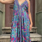Paisley Desenli İpek Maxi Elbise