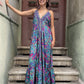 Paisley Desenli İpek Maxi Elbise