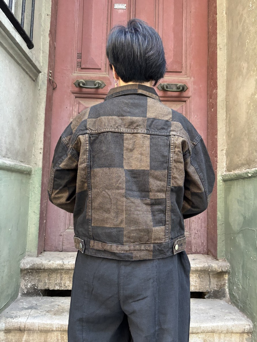 Patchwork Jean Ceket