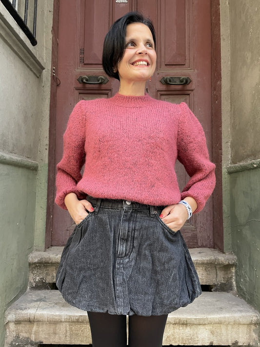 Yumuşak Dokulu Kadın Pembe Kazak