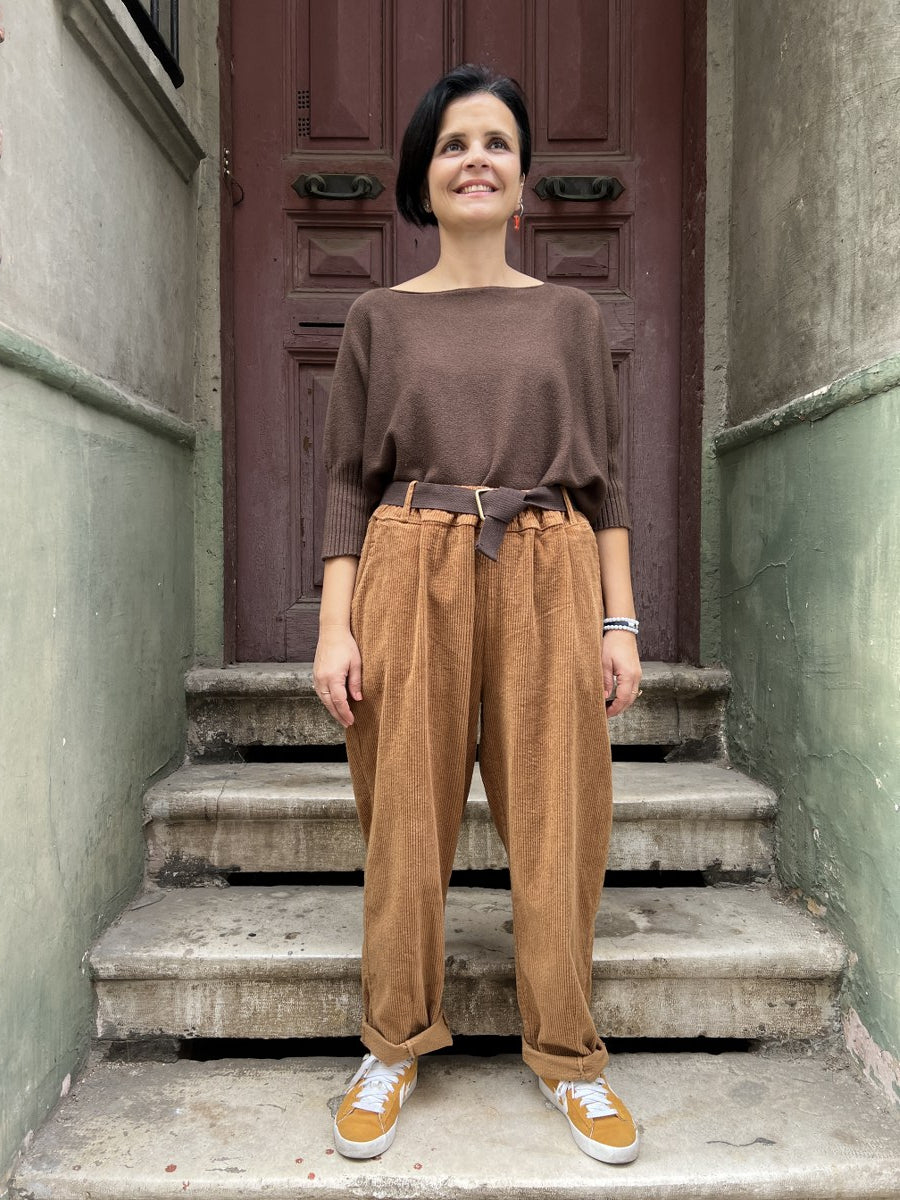 Kadın Kadife Pantolon Camel