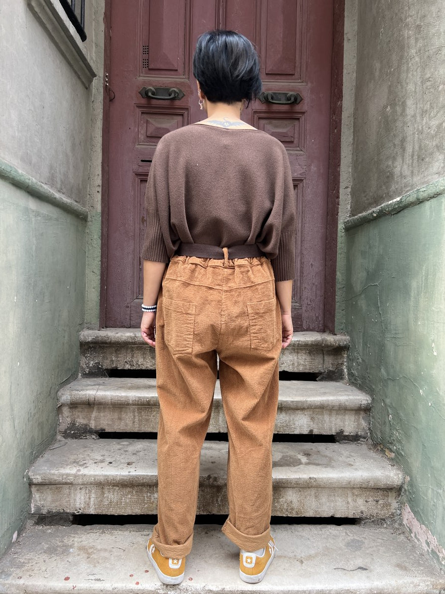 Kadın Kadife Pantolon Camel