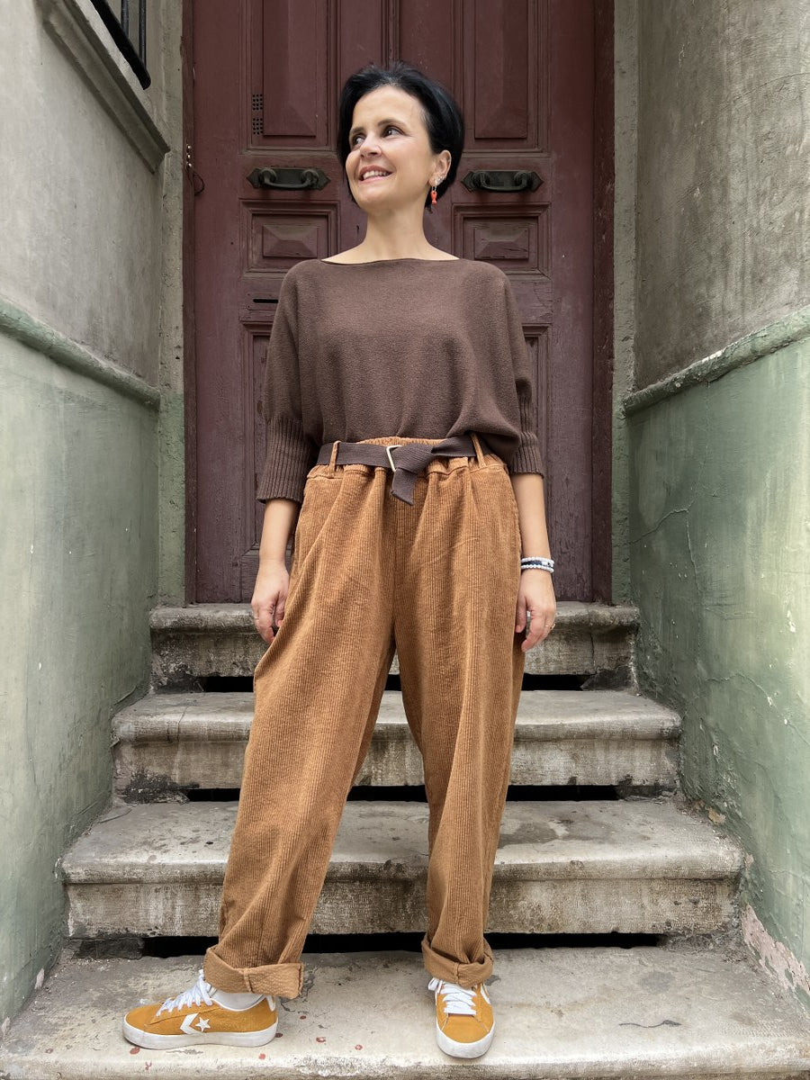 Kadın Kadife Pantolon Camel