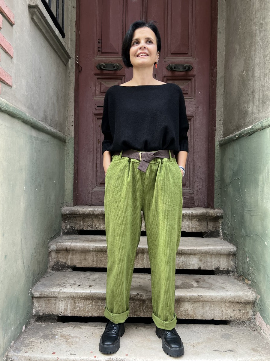Kadın Kadife Pantolon Yeşil