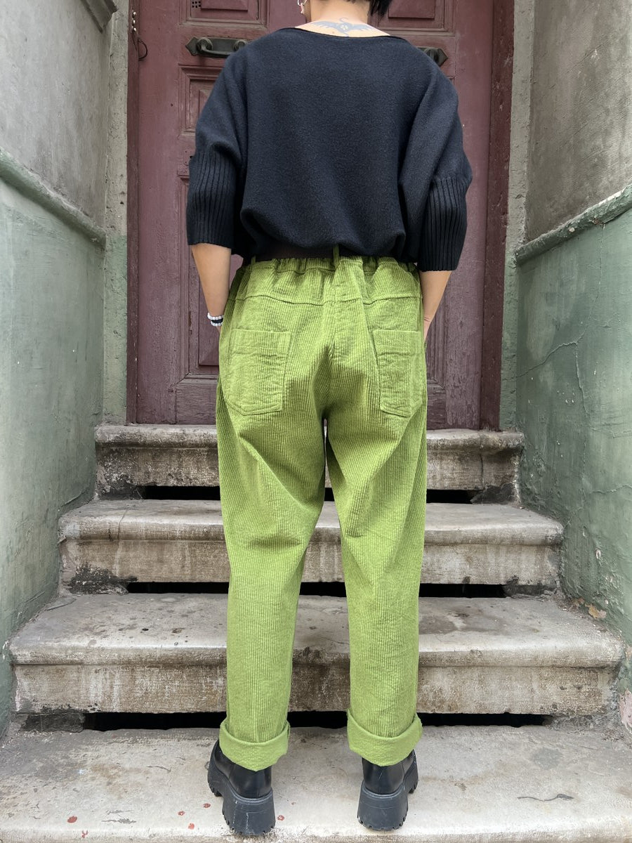 Kadın Kadife Pantolon Yeşil