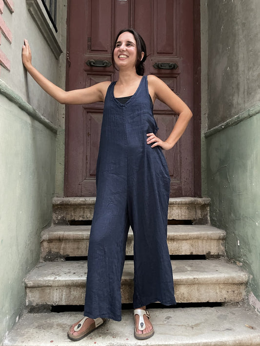 Bohem Kadın Keten Tulum 