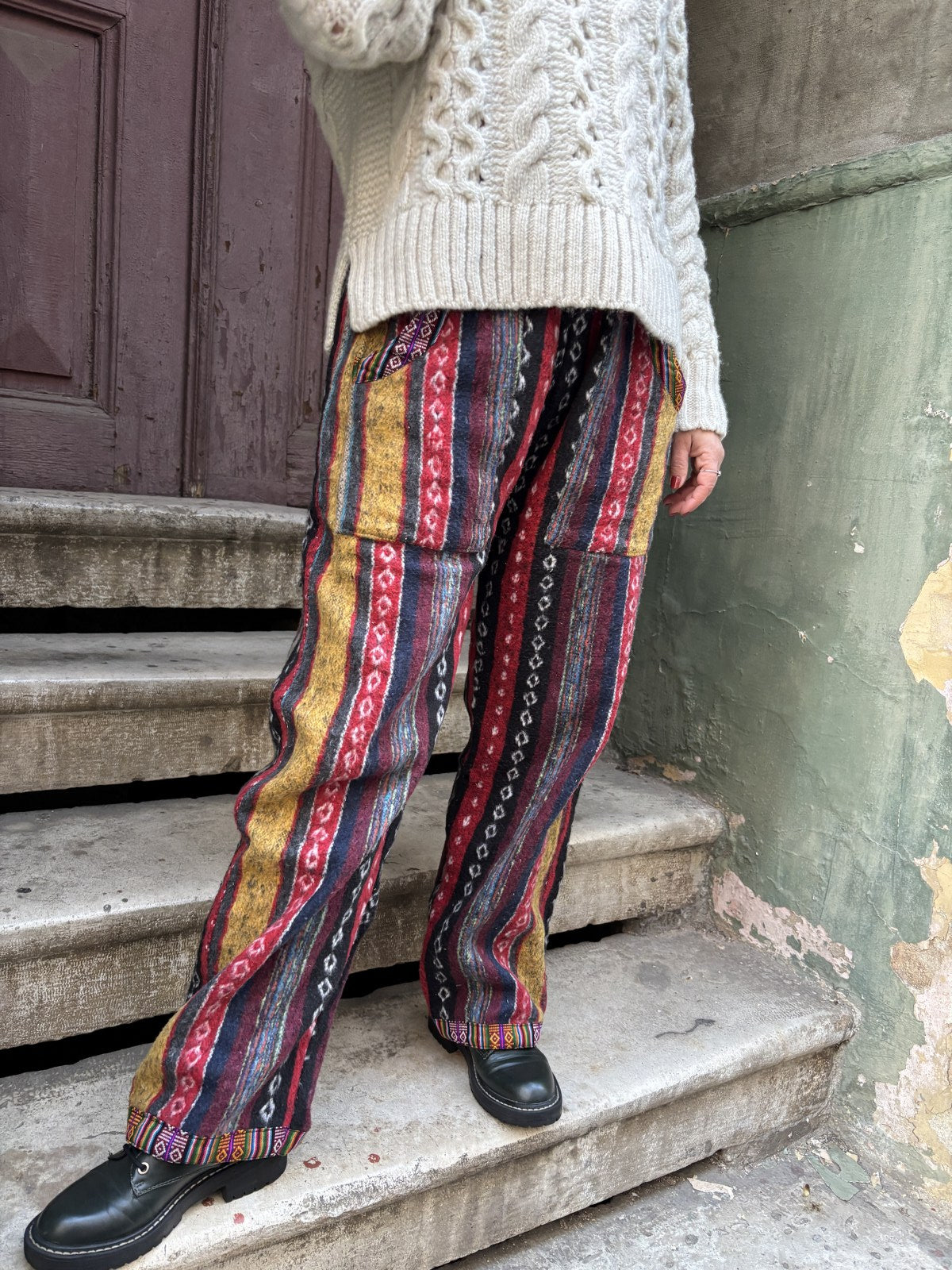 Bohemian Summer Black Patterned Trousers