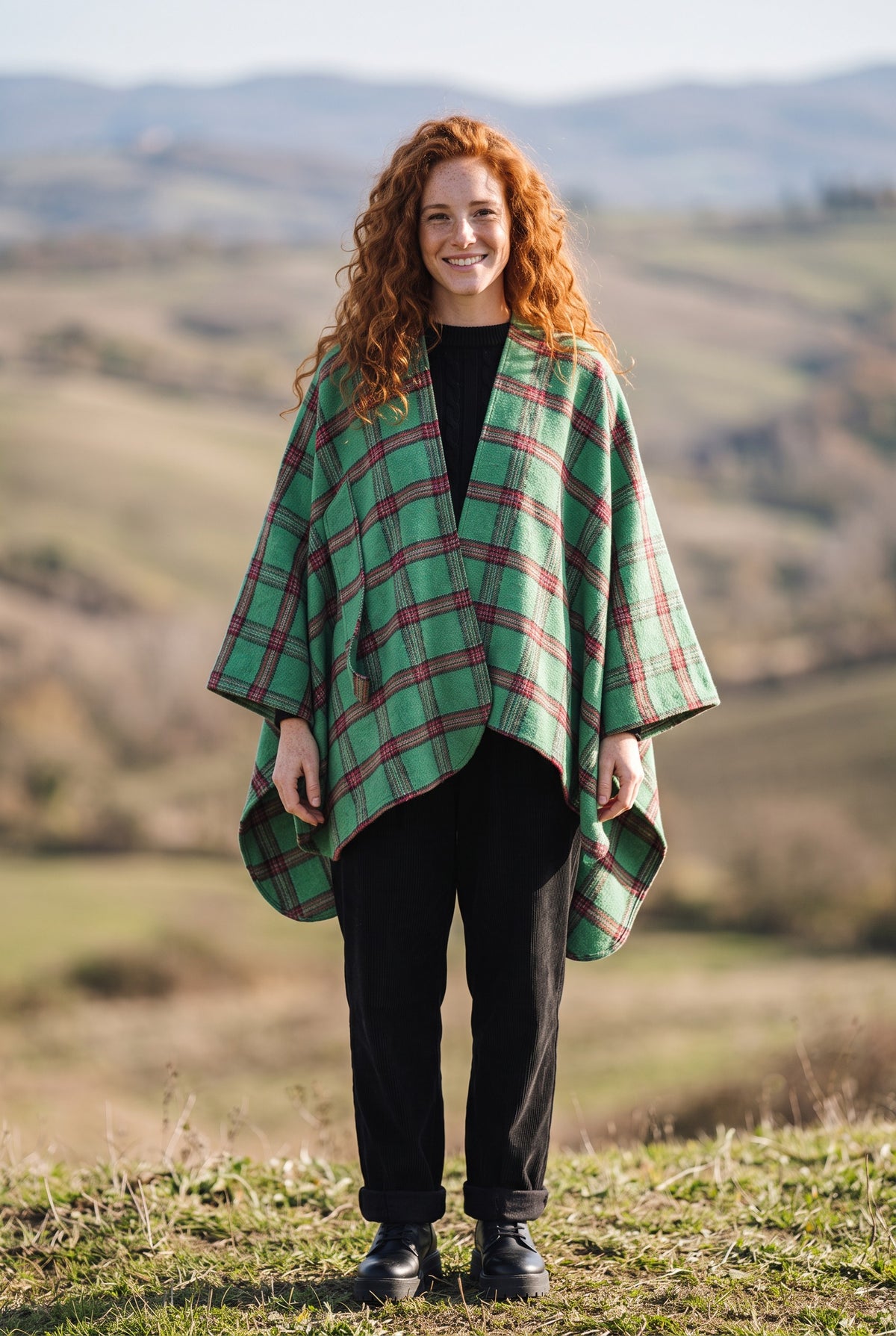 Bohemian One Pocket Colorful Poncho