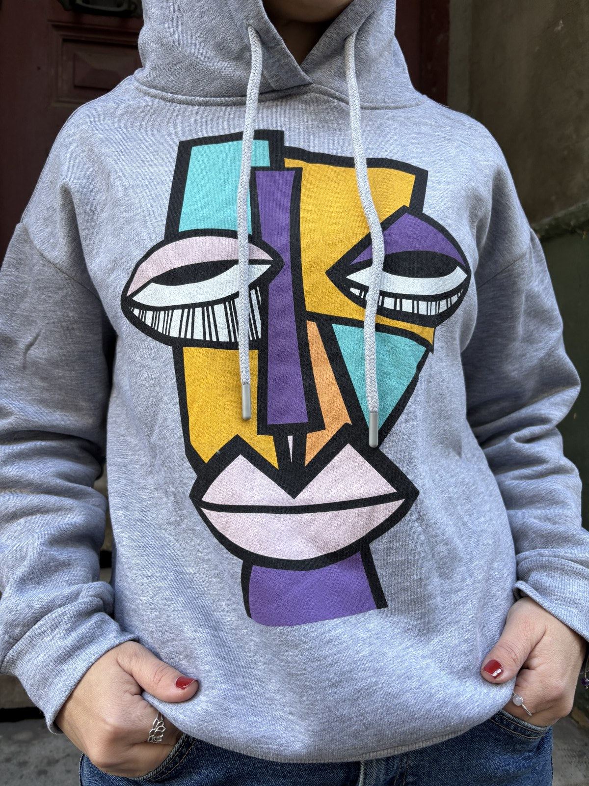 Bohemian Unisex Kangaroo Pocket Sweatshirt Fleece