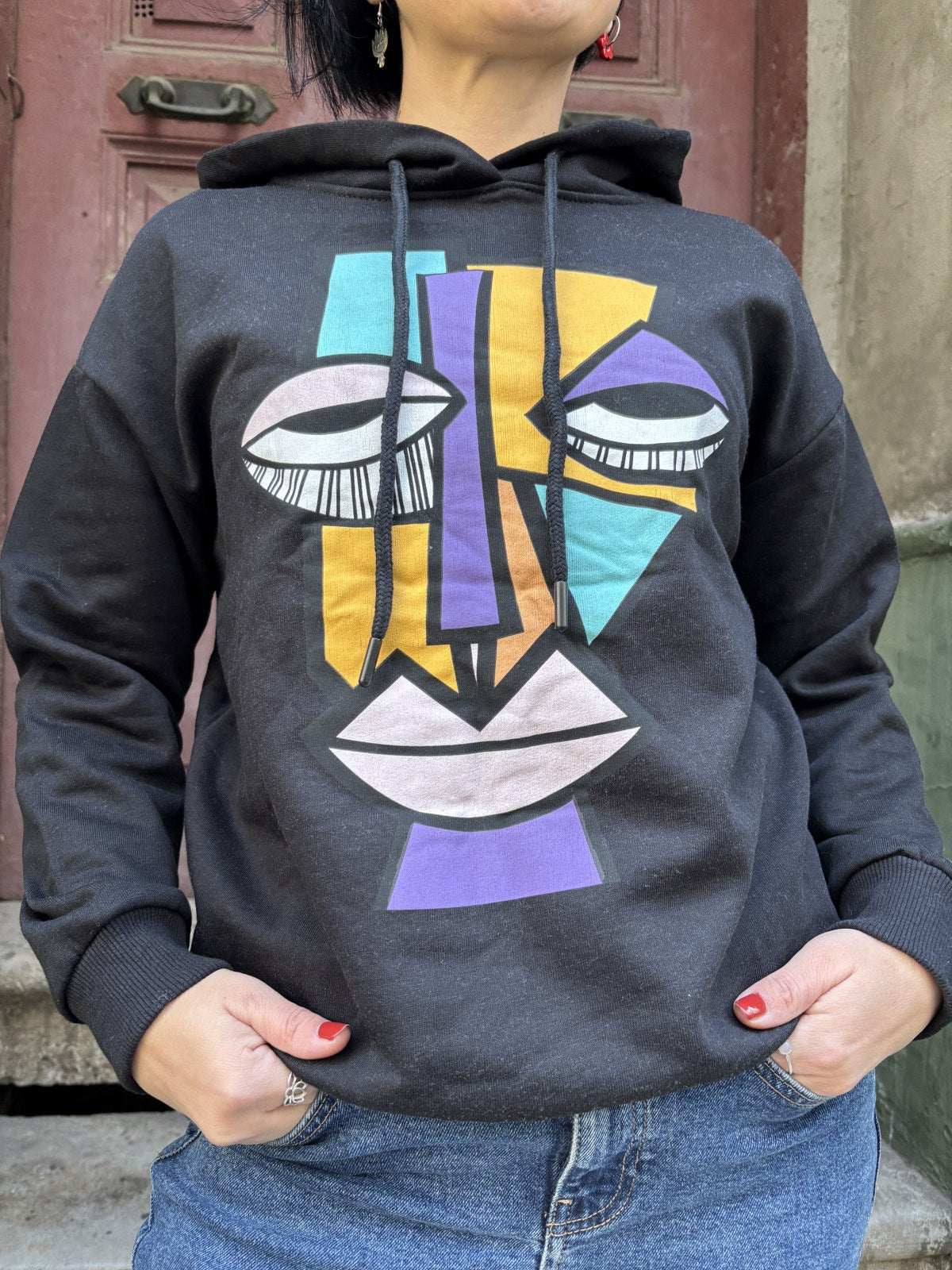 Bohemian Unisex Kangaroo Pocket Sweatshirt Fleece