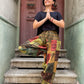 Nepal Patchwork Yeşil Şalvar Kadın Pantolon
