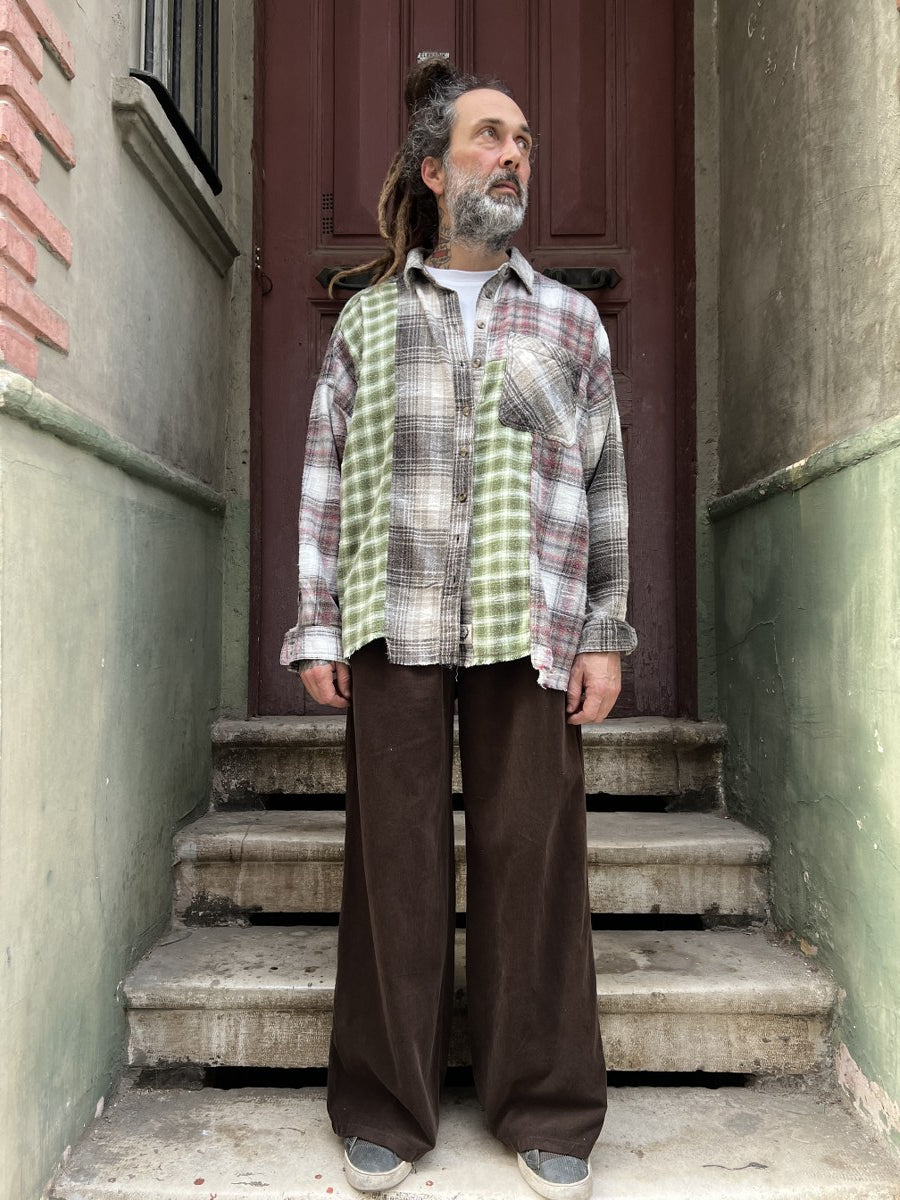 Erkek Kadife Bol Paça Pantolon – Kahverengi