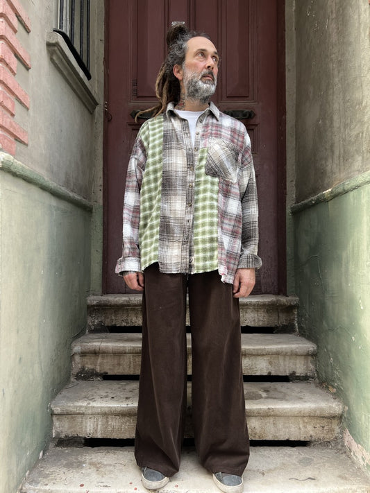 Erkek Kadife Bol Paça Pantolon – Kahverengi