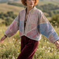 Mira Kantha – Çift Taraflı Pastel Patchwork Bohem Kadın Ceket