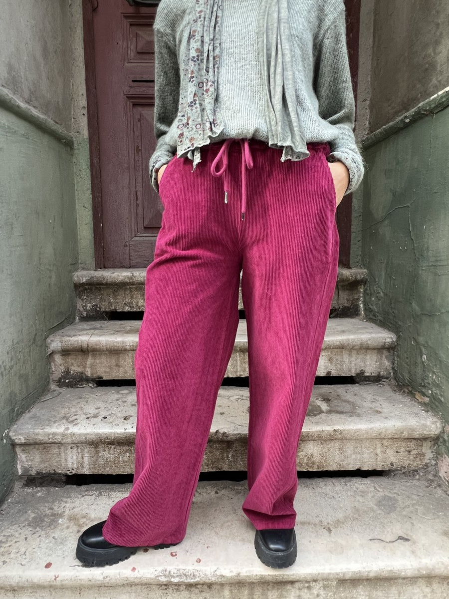 Cozy Kışlık Kadife Pantolon – Bel Lastikli, 3 Farklı Renk